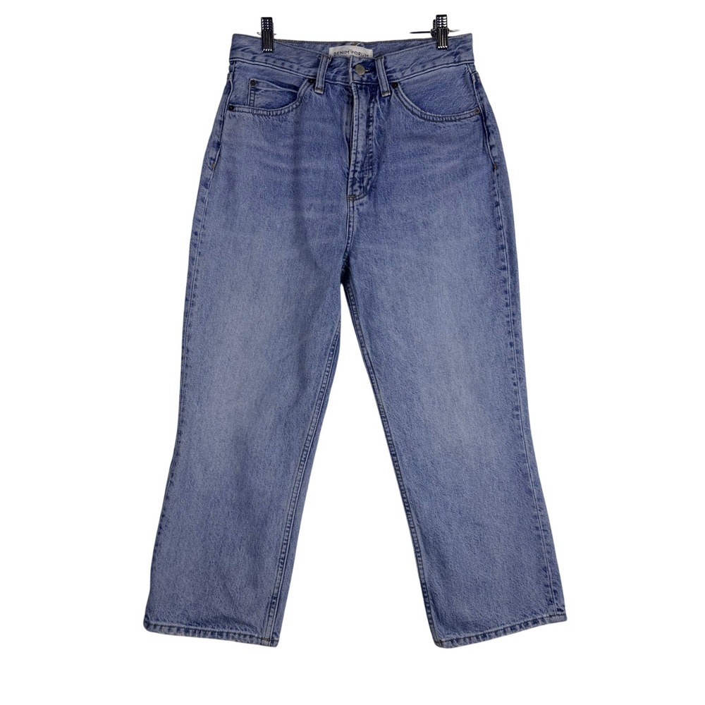Denim Forum Aritzia The Pin-Up Super High Straight 24L Blue Jeans Sz29 Mom Jeans